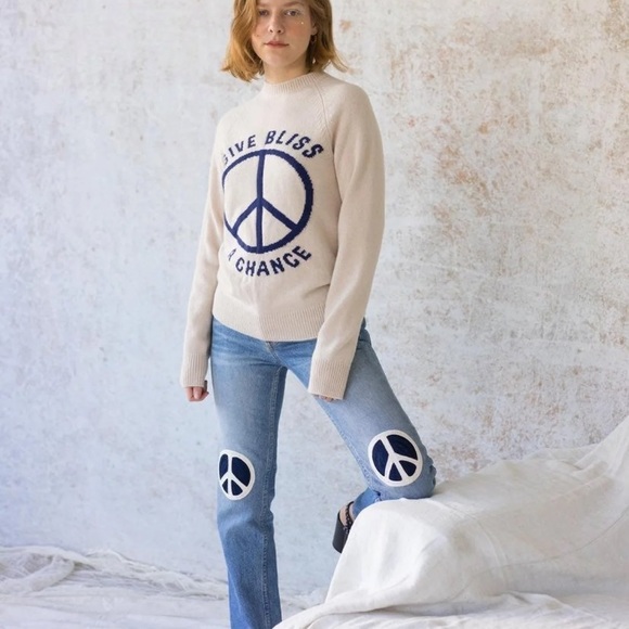 Bliss and Mischief Jeans with Peace Patch - Picture 2 of 14